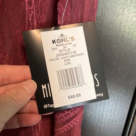 MISS CHIEVOUS Duster Wine Color Lace L/XL - Picture 5 of 6